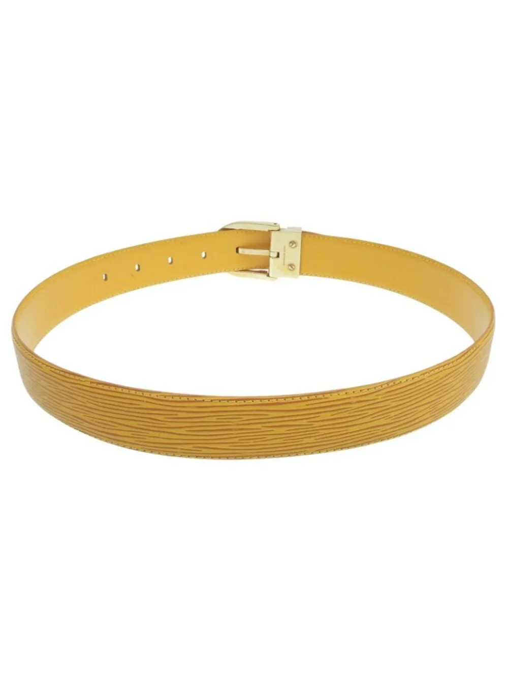 Louis Vuitton Ceinture Epi Leather Belt Yellow Gold